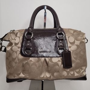 Coach Ashley Signature C's Satin Satchel #A1167-F15443